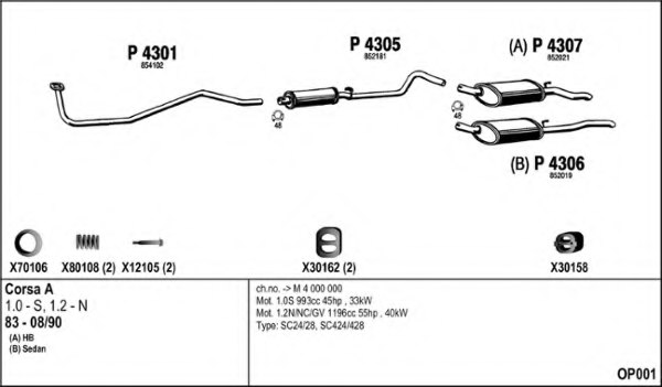 FENNO OP001 Exhaust System